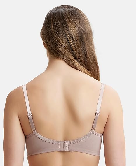 Jockey FE41 Women’s Wirefree Cotton Everyday Bra – Full Coverage with Concealed Shaper Panel